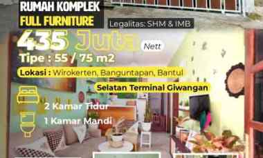 Murah Rumah Full Furniture Selatan Terminal Giwangan, Jogja