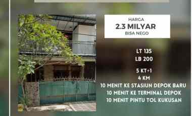 dijual rumah siap huni dg ukiran jepara di beji depok