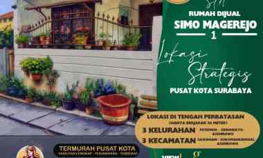 Rumah Dijual Simo Magerejo 1, View Gunawangsa Tidar Pusat Surabaya