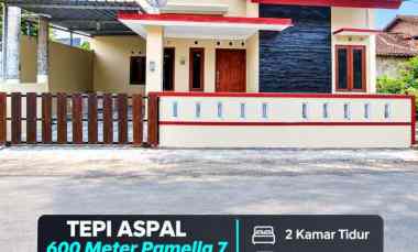 Rumah Minimalis Hook Tepi Aspal di Purwomartani, Sleman 600 meter Pam