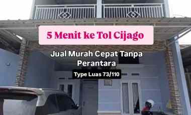 5 menit ke Tol Cijago Depok dalam Cluster Rumah Luas Jual Harga Murah
