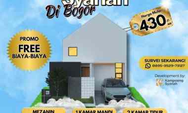 Dijual Rumah Syariah Modern di Bogor, Mulai 430 Jutaan