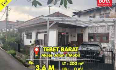 Dijual Rumah Tebet Barat Hitung Tanah Lokasi Strategis Jalan 1 Mobil
