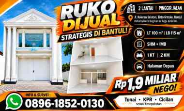 Dijual Ruko Shm 2 Lantai Strategis di Tirtonirmolo, Bantul Yogyakarta