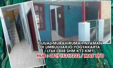 Dijual Murah Rumah Nyaman di Umbulharjo Yogyakarta. Lt64 Lb48 Shm Kt3