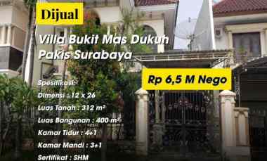 Dijual Rumah Villa Bukit Mas Dukuh Pakis Surabaya Selatan