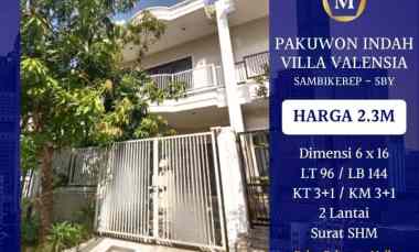 Rumah Pakuwon Indah Villa Valensia Surabaya 2.3M Lokasi Startegis