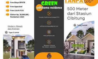 Dijual Cepat Rumah Baru Siap Huni SHM dekat Stasiun dan Exit Tol