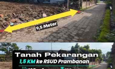 Tanah Kavling Sleman Timur, 1 km ke jl. Prambanan Rsud Prambanan
