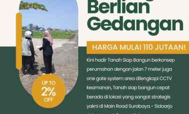 Tanah Dijual di berlian residence 1 keboan anom gedangan sidoarjo