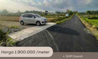 Belakang Kalurahan Donoharjo Sleman, Tanah Murah View Sawah Gunung