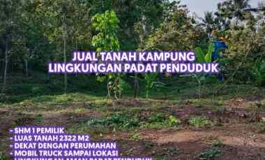 Dijual Tanah Kebun Kampung Padat Penduduk di Ungaran Barat