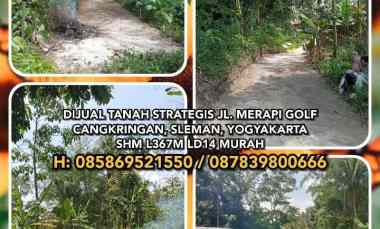 Dijual Tanah Strategis jl. Merapi Golf Cangkringan, Sleman, Yogyakarta