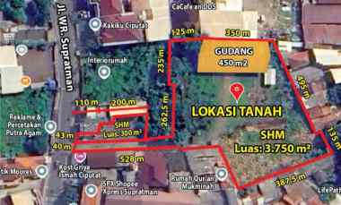 Dijual Tanah 4050 m2 dekat Stasiun Pondok Ranji MRT Lebak Bulus