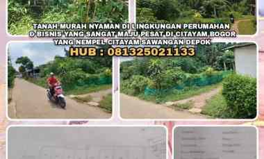 dijual tanah citayam bojong gede bogor