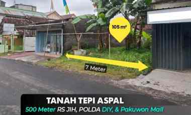 Tanah Tepi Aspal di Condongcatur, Sleman 500 meter Polda Diy, Rs Jih