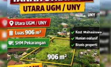 Dijual Tanah Strategis Jogja Utara Ugm / Uny Luas 906m2 Shm
