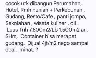 dijual tanah di jl candi rejo diponegoro ungaran