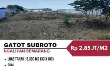 dijual tanah di kic gatot subroto semarang