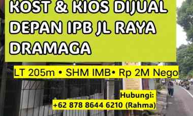 Tanah Bonus Kost Kios Jalan Raya Dramaga Babakan Bogor Depan IPB