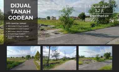 Jual Tanah Murah Sleman 850 meter SMA N 1 Godean SHM Luas Tanah 118