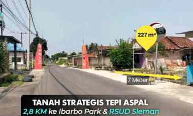 Tanah Tepi Aspal di Caturharjo Sleman 2,8 KM ke jl. Magelang, Ibarbo
