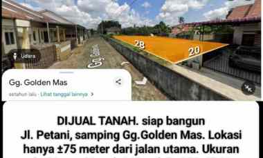 Tanah Jalan Petani. Gg.Griya Petani 2.samping Gang Golden Mas