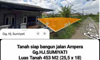 Tanah Siap Bangun Jalan Ampera Gg HJ Sumiyati Harga 700 jt