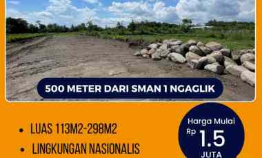 Tanah Kaveling Cocok untuk Investasi 400 meter dari Jalan Palagan km.1