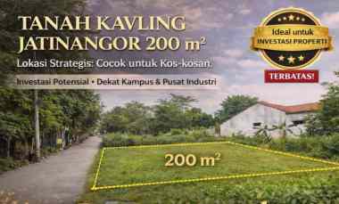 Tanah Jatinangor 200 M Lokasi Tenang, Potensi Kosan Tinggi