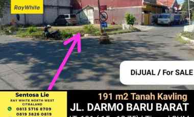 Murah Rp.12jt-an/m2 Dijual Tanah Kavling jl. Darmo Baru Barat