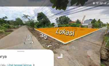 Tanah Tepi Jln Karya. Kotabaru. Luas 1100 m2. Harga 1.6M. Nego