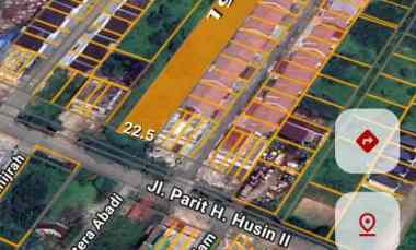 Tanah Pinggir Jalan Paris 2. Siap Bangun Ukuran 22.5x190. Harga 10M