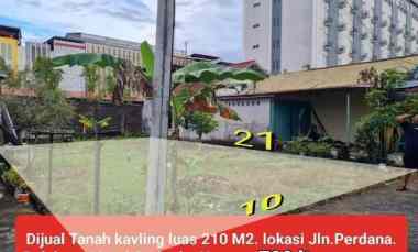 Tanah Kavling Luas 210 m2. Lokasi Jln.Perdana. Belakang Hotel O