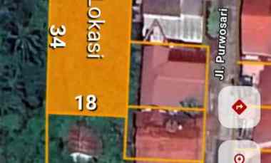 Dijual Tanah SHM. Ukuran 18x34 Jln Perintis Gg. Purwosari 4, Harga 1.2