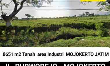 Dijual 8651 m2 Tanah Purworejo - Mojokerto Jawa Timur dekat Ngoro Indu