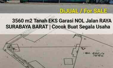 Murah Rp.6 juta/m2 Dijual 3560 m2 Tanah Raya Mastrip - Karangpilang Su