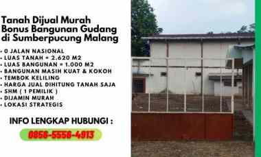 Tanah Dijual di Jalan Raya Ngebruk Barat SPBU Ngebruk Jatiguwi, Sumberpucung, Malang