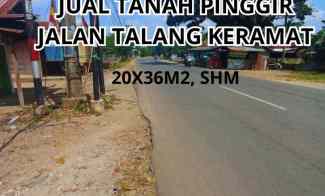 Jual Tanah Kosong Pinggir Jalan Talang Keramat, Surat Shm