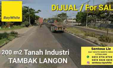 Dijual 1200 m2 Tanah Tambak Langon - Asemrowo - dekat Margomulyo