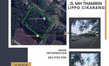 dijual tanah jalan thamrin lippo cikarang