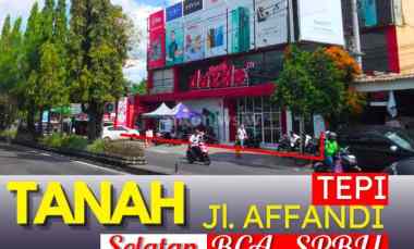 Tanah Jogja Gejayan jl Affandi Bonus Bangunan Toko Lt 2087 M Ld 27 M