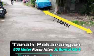 500 meter ke jl. Bantul km 5 Pasar Niten, Tanah Pekarangan 2 km Isi