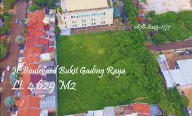 dijual tanah jl boulevard bukit gading raya