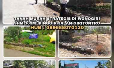 dijual tanah jl giritontro wonogiri