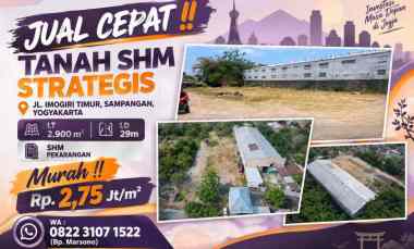 dijual tanah jl imogiri timur sampangan