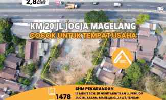 dijual tanah jl jogja magelang km 20