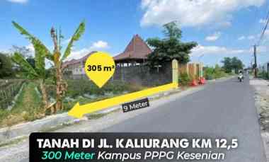 Tanah Pekarangan Tepi Aspal di jl. Kaliurang km 12,5 dekat Kampus Uii