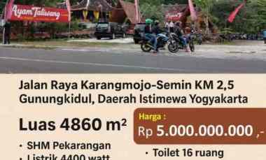 Dijual Tanah Pekarangan di jl.karangmojo Semin Gunung Kidul