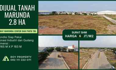 dijual tanah jl marunda makmur